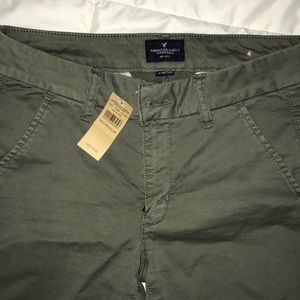 Olive Green stretch Pants